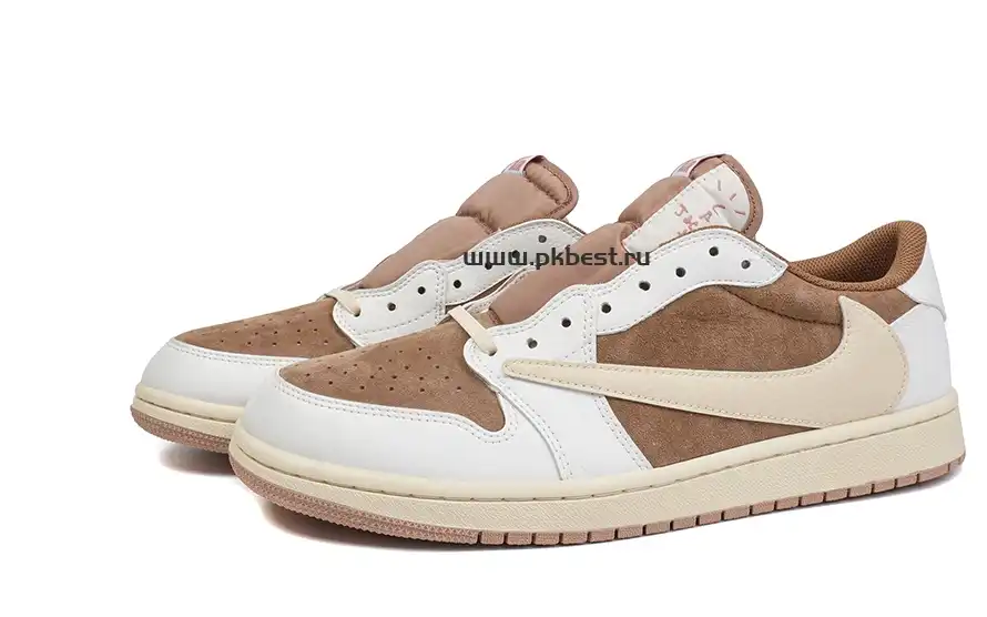 PK GOD Travis Scott x Jordan Air Jordan 1 Low OG Brown powder RETAIL MATERIALS READY TO SHIP