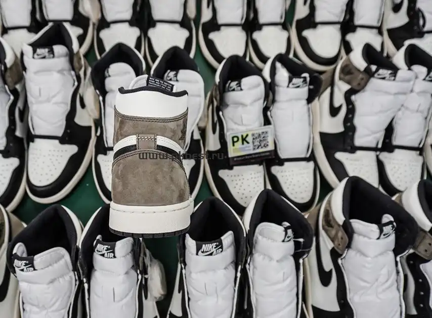 PK GOD Travis Scott x Fragment Design x Jordan Air Jordan 1 white RETAIL MATERIALS READY TO SHIP