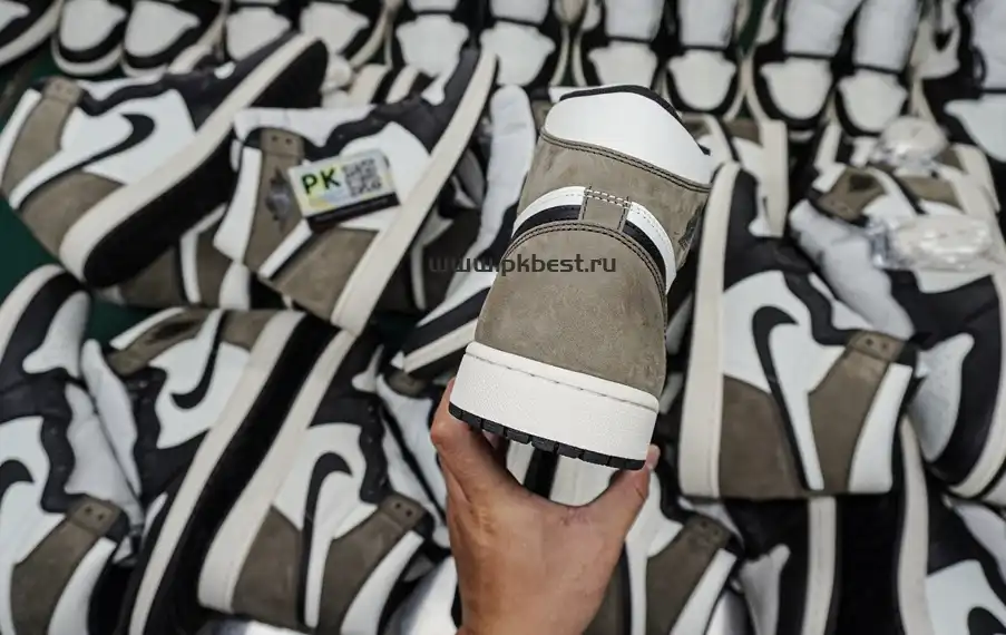 PK GOD Travis Scott x Fragment Design x Jordan Air Jordan 1 white RETAIL MATERIALS READY TO SHIP