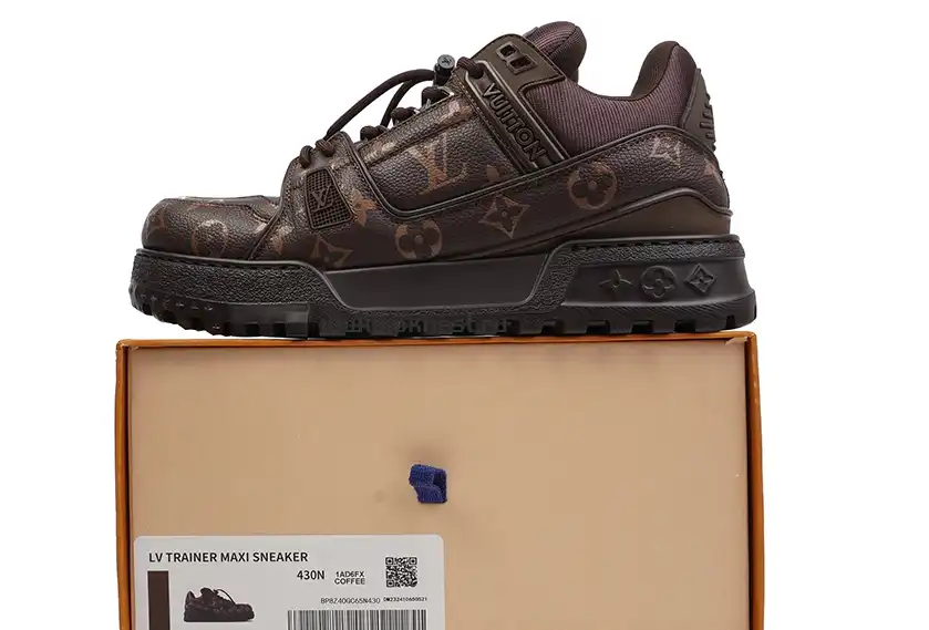 PK GOD LOUIS VUITTON Trainer Maxi brown RETAIL MATERIALS READY TO SHIP