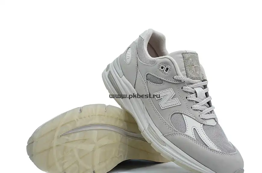 PK GOD STONE ISLAND x  New Balance NB 991 V2 gray RETAIL MATERIALS READY TO SHIP