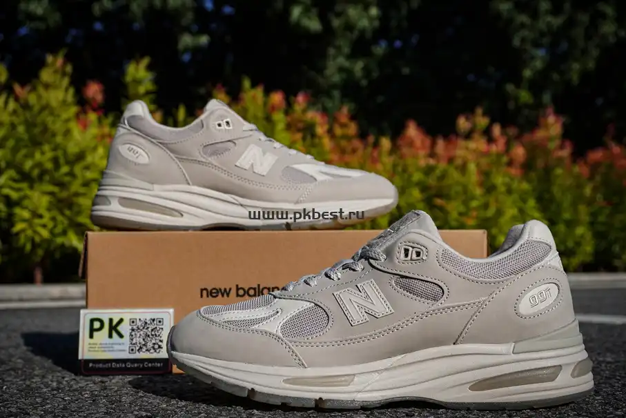 PK GOD STONE ISLAND x  New Balance NB 991 V2 gray RETAIL MATERIALS READY TO SHIP