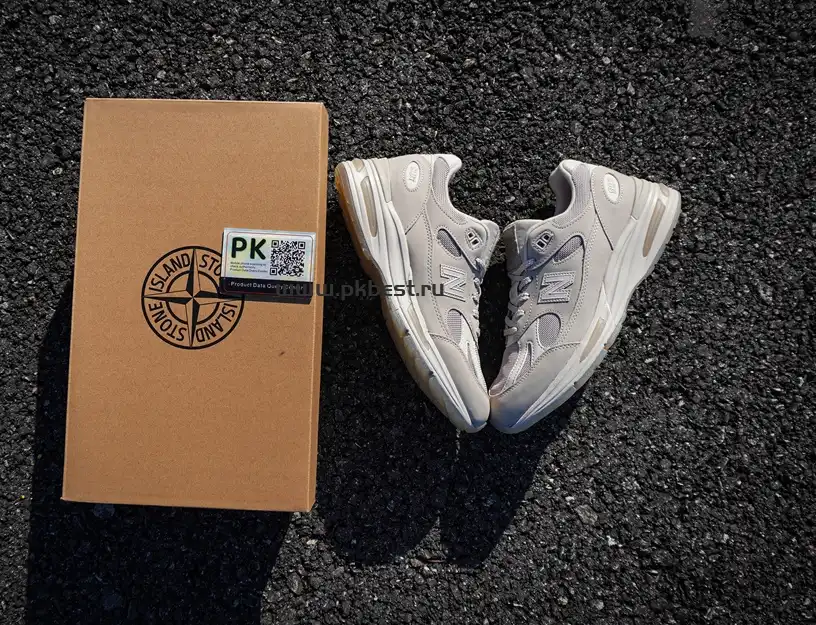 PK GOD STONE ISLAND x  New Balance NB 991 V2 gray RETAIL MATERIALS READY TO SHIP