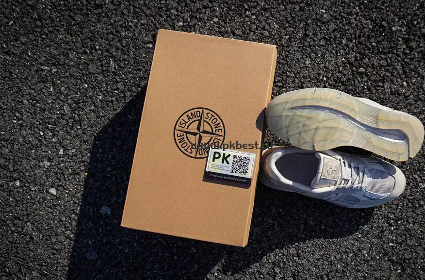 PK GOD STONE ISLAND x  New Balance NB 991 V2 gray RETAIL MATERIALS READY TO SHIP