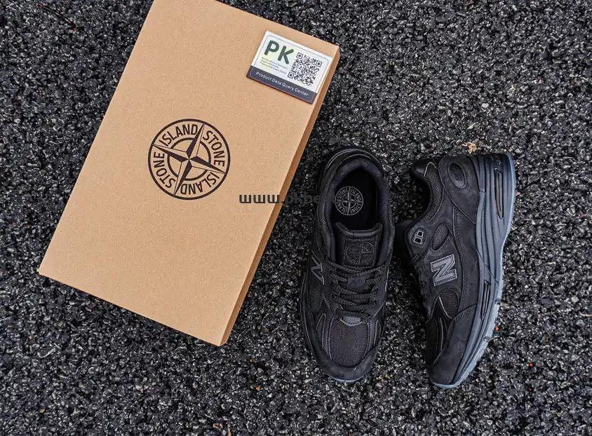 PK GOD STONE ISLAND x  New Balance NB 991 v2 black RETAIL MATERIALS READY TO SHIP