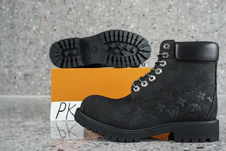 PK GOD Timberland x LOUIS VUITTON Cow leather black RETAIL MATERIALS READY TO SHIP