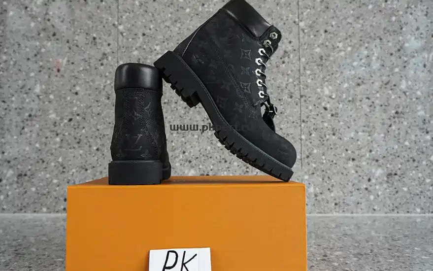 PK GOD Timberland x LOUIS VUITTON Cow leather black RETAIL MATERIALS READY TO SHIP