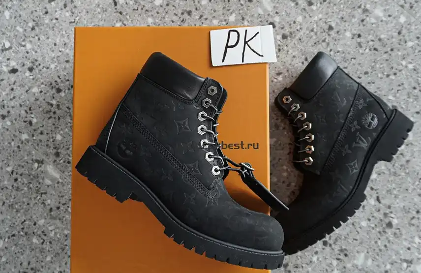 PK GOD Timberland x LOUIS VUITTON Cow leather black RETAIL MATERIALS READY TO SHIP