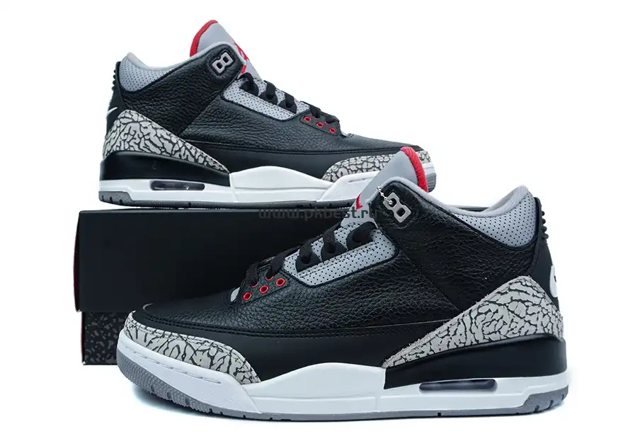 PK GOD Air Jordan 3 Retro Black Cement RETAIL MATERIALS READY TO SHIP