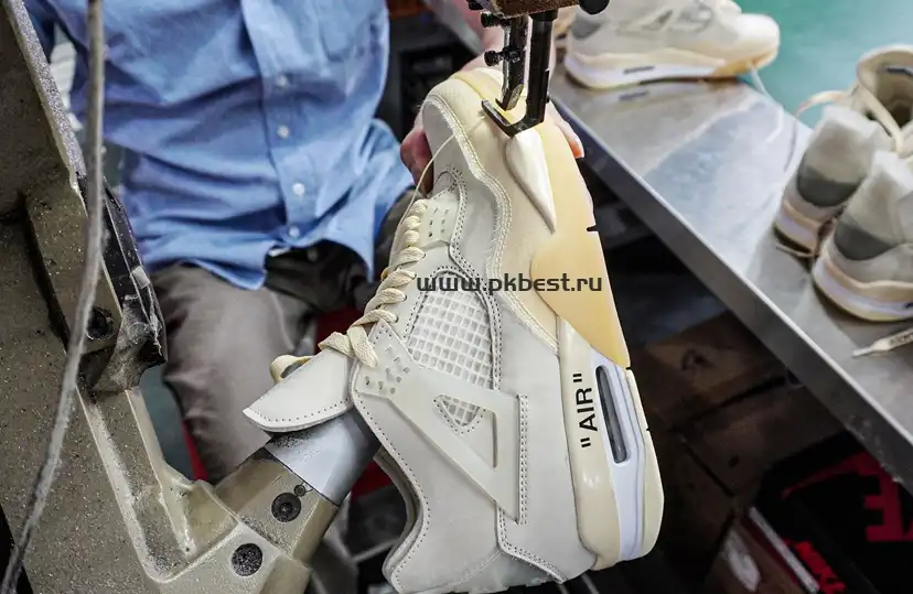 JORDAN 4 RETRO OFF-WHITE SAIL RETAIL MATERIALS READY TO SHIP