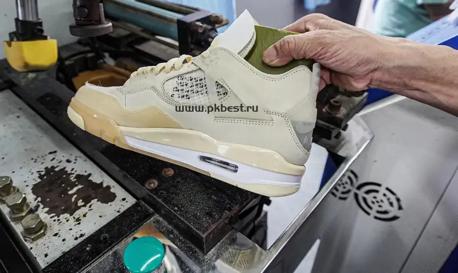 JORDAN 4 RETRO OFF-WHITE SAIL RETAIL MATERIALS READY TO SHIP