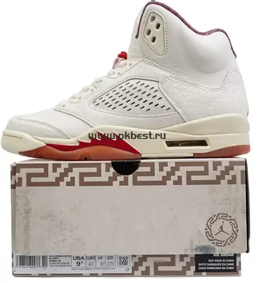 PK God Air Jordan 5 Retro X off white Sail retail materials ready to ship