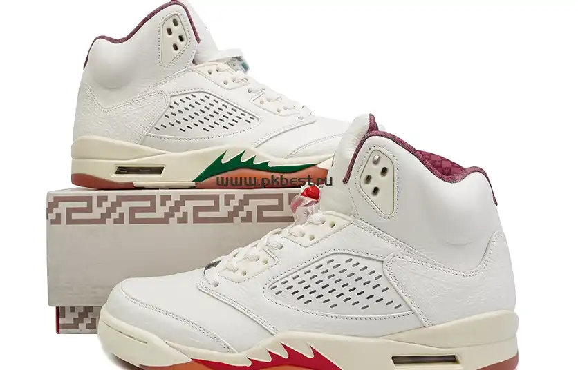 PK GOD Jordan Air Jordan 5 “EL GRITO”White green orange RETAIL MATERIALS READY TO SHIP