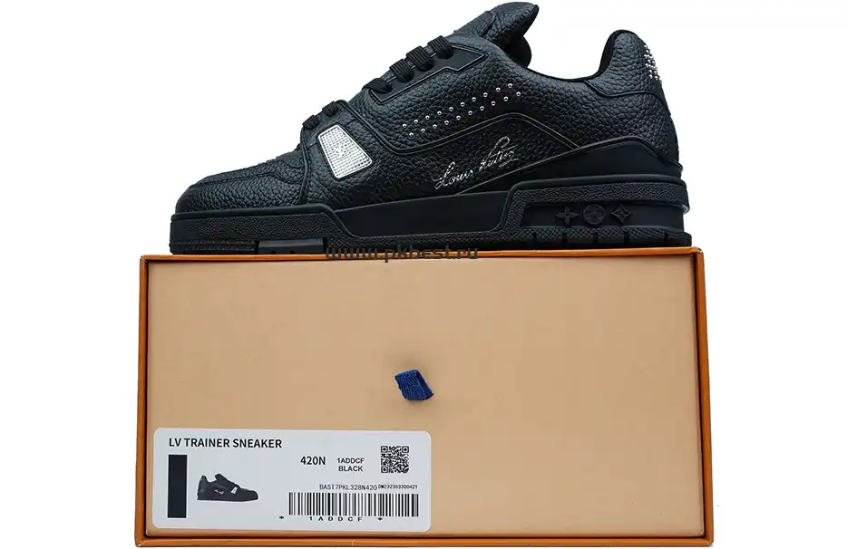 PK GOD LOUIS VUITTON Trainer black RETAIL MATERIALS READY TO SHIP