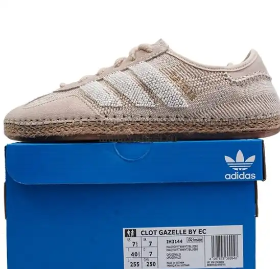 PK GOD Adidas Gazelle Indoor Grey White RETAIL MATERIALS READY TO SHIP