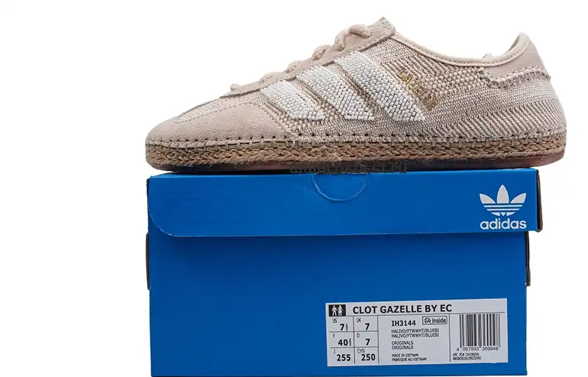 PK GOD CLOT x adidas originals GAZELLE “HALO IVORY”cream-coloured RETAIL MATERIALS READY TO SHIP