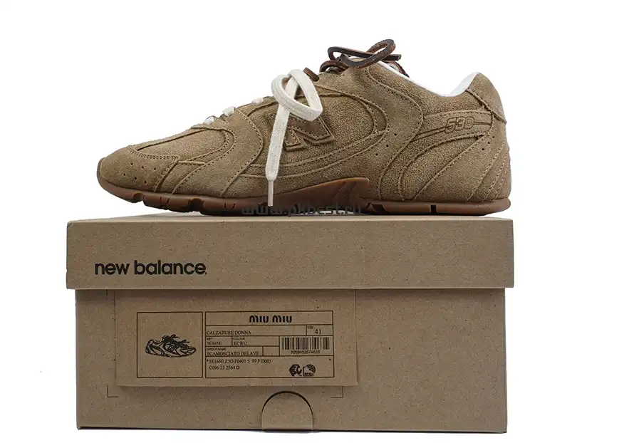 PK GOD New Balance x MIU MIU  NB 530 SL hazel RETAIL MATERIALS READY TO SHIP