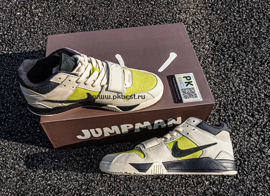 PK 5.0  Jordan Jumpman Jack TR “Bright Cactus”Beige black yellow RETAIL MATERIALS READY TO SHIP