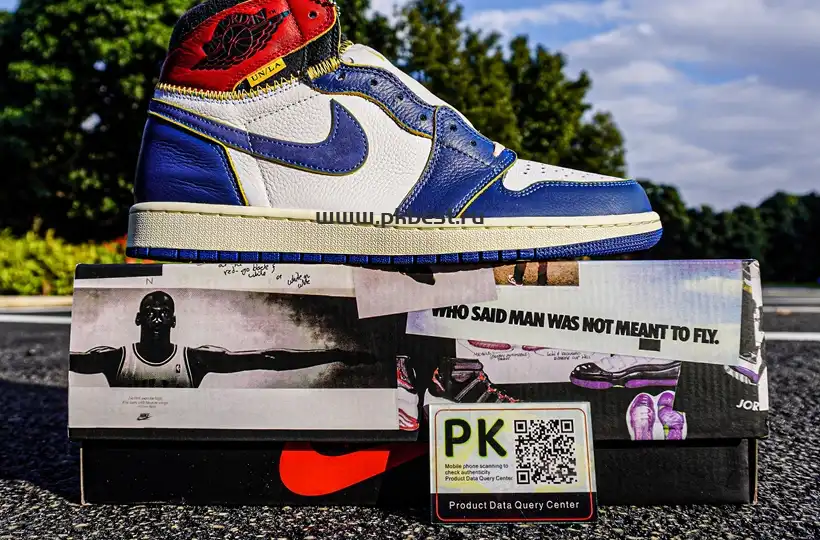 PK 5.0 Jordan 1 Retro High Union Los Angeles Blue Toe RETAIL MATERIALS READY TO SHIP