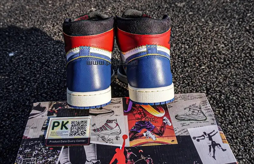 PK 5.0 Jordan 1 Retro High Union Los Angeles Blue Toe RETAIL MATERIALS READY TO SHIP