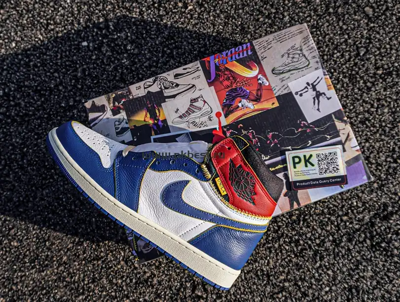 PK 5.0 Jordan 1 Retro High Union Los Angeles Blue Toe RETAIL MATERIALS READY TO SHIP