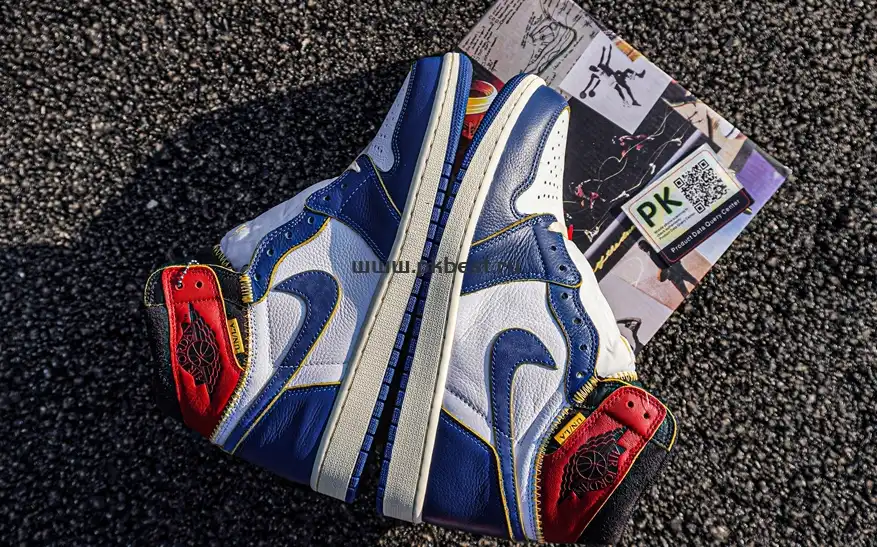 PK 5.0 Jordan 1 Retro High Union Los Angeles Blue Toe RETAIL MATERIALS READY TO SHIP