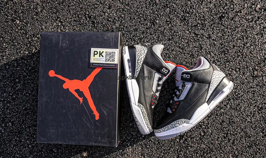 PK GOD Air Jordan 3 Retro Black Cement RETAIL MATERIALS READY TO SHIP