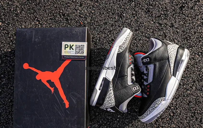 PK GOD Air Jordan 3 Retro Black Cement RETAIL MATERIALS READY TO SHIP