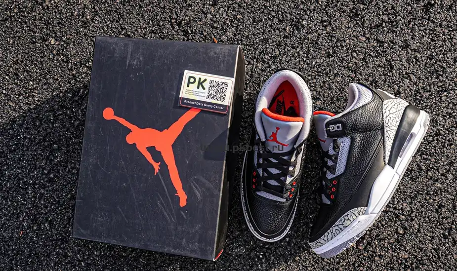 PK GOD Air Jordan 3 Retro Black Cement RETAIL MATERIALS READY TO SHIP