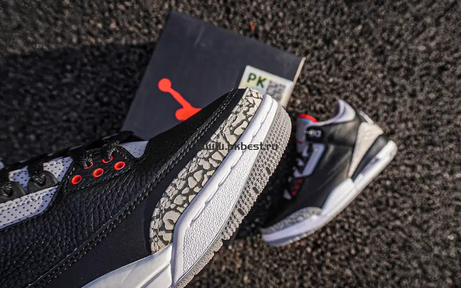 PK GOD Air Jordan 3 Retro Black Cement RETAIL MATERIALS READY TO SHIP