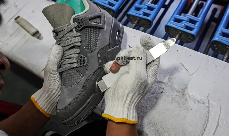 PK GOD Air Jordan 4 SE Paris Olympics Cement Grey RETAIL MATERIALS READY TO SHIP