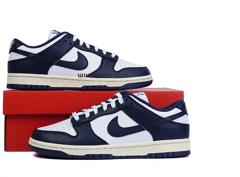 PK GOD Dunk Low Vintage Navy W RETAIL MATERIALS READY TO SHIP