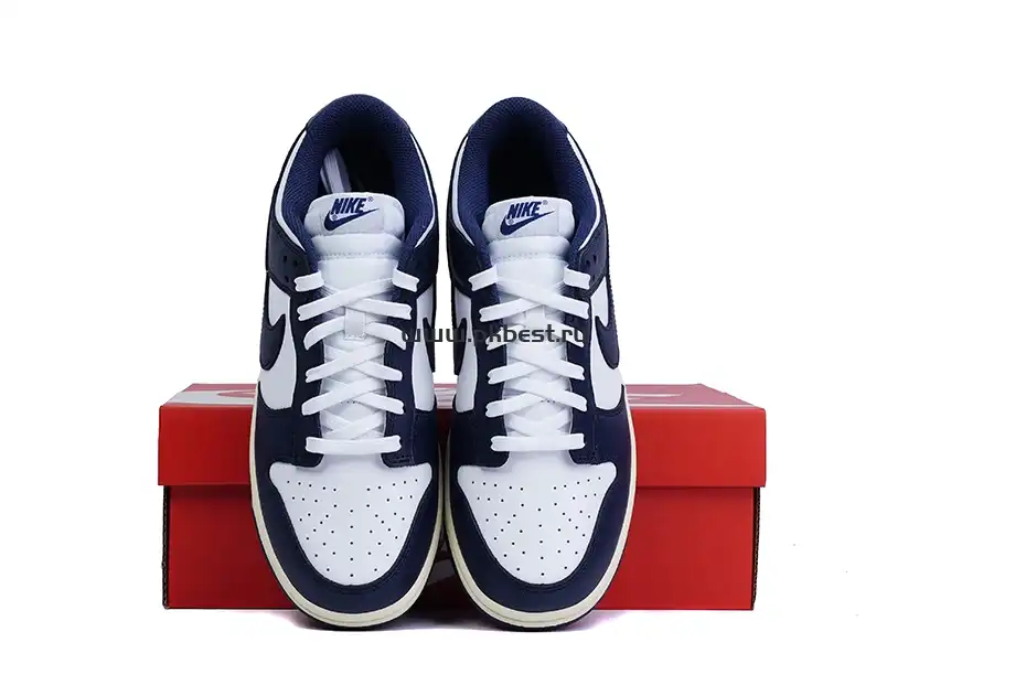 PK GOD Dunk Low Vintage Navy W RETAIL MATERIALS READY TO SHIP