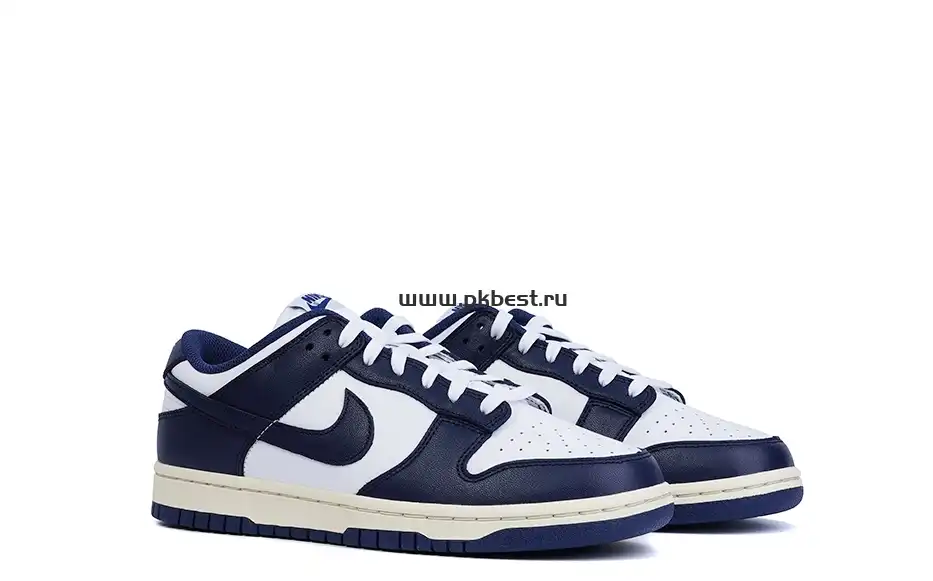 PK GOD Dunk Low Vintage Navy W RETAIL MATERIALS READY TO SHIP