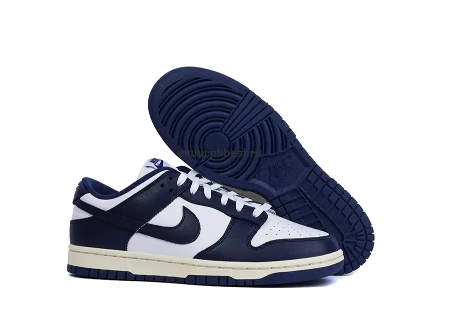 PK GOD Dunk Low Vintage Navy W RETAIL MATERIALS READY TO SHIP