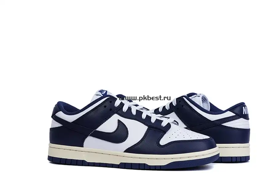 PK GOD Dunk Low Vintage Navy W RETAIL MATERIALS READY TO SHIP