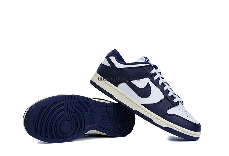 PK GOD Dunk Low Vintage Navy W RETAIL MATERIALS READY TO SHIP