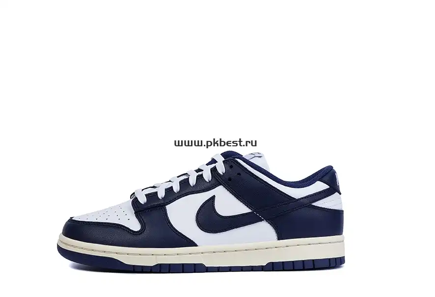 PK GOD Dunk Low Vintage Navy W RETAIL MATERIALS READY TO SHIP