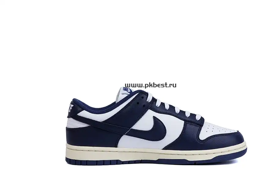 PK GOD Dunk Low Vintage Navy W RETAIL MATERIALS READY TO SHIP