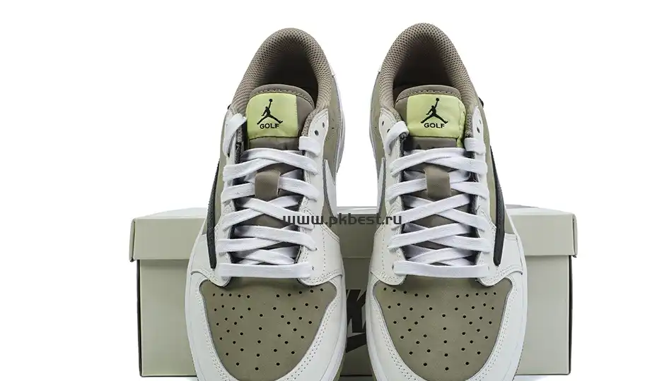 PK5.0 Jordan 1 Retro Low Golf Travis Scott Neutral Olive RETAIL MATERIALS READY TO SHIP