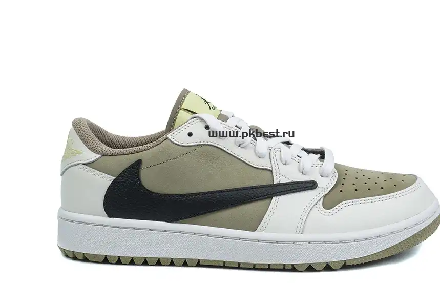 PK5.0 Jordan 1 Retro Low Golf Travis Scott Neutral Olive RETAIL MATERIALS READY TO SHIP