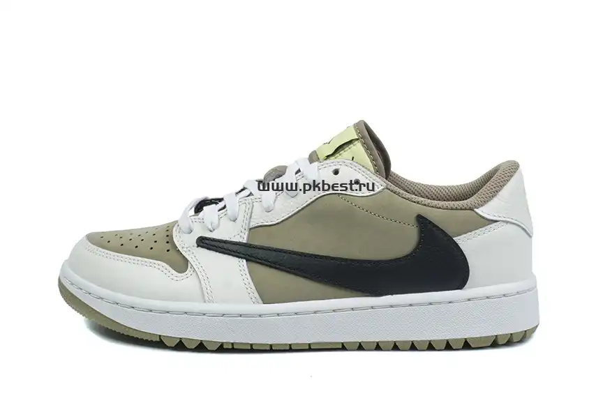 PK5.0 Jordan 1 Retro Low Golf Travis Scott Neutral Olive RETAIL MATERIALS READY TO SHIP