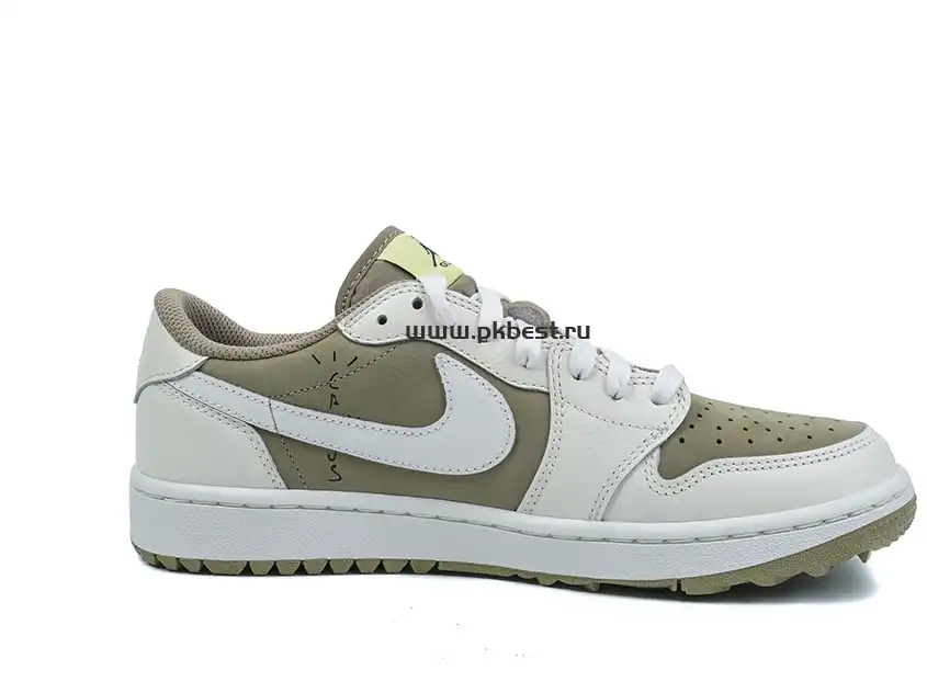 PK5.0 Jordan 1 Retro Low Golf Travis Scott Neutral Olive RETAIL MATERIALS READY TO SHIP