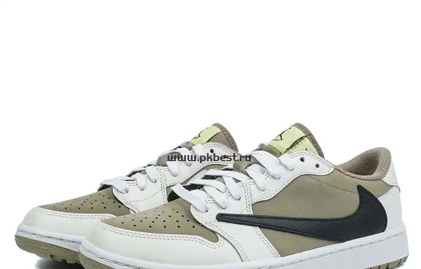 PK5.0 Jordan 1 Retro Low Golf Travis Scott Neutral Olive RETAIL MATERIALS READY TO SHIP