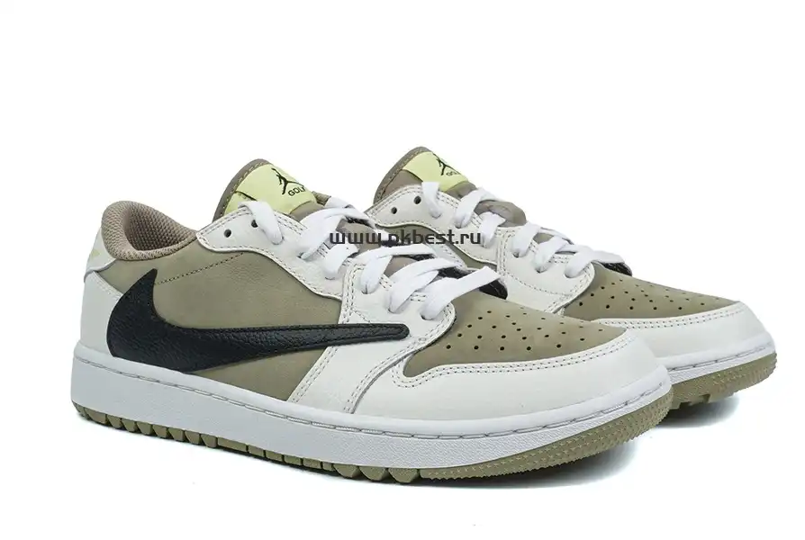 PK5.0 Jordan 1 Retro Low Golf Travis Scott Neutral Olive RETAIL MATERIALS READY TO SHIP