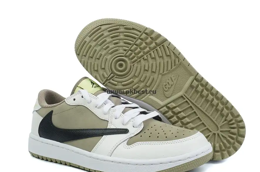 PK5.0 Jordan 1 Retro Low Golf Travis Scott Neutral Olive RETAIL MATERIALS READY TO SHIP