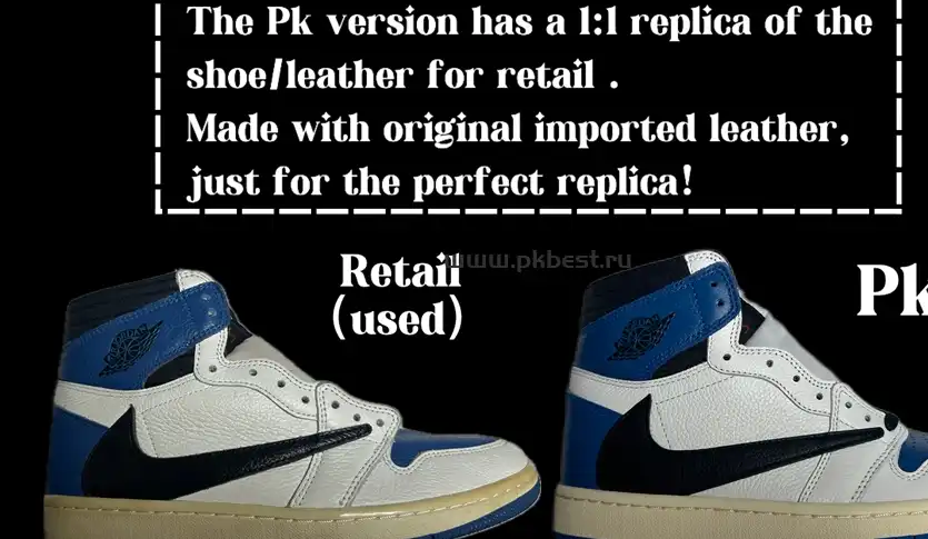 PK5.0 Travis Scott X Fragment X Air Jordan 1 High OG retail materials ready to ship