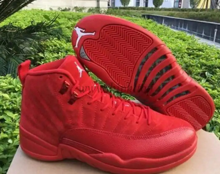 Authentic Air Jordan 12 GS Red Suede