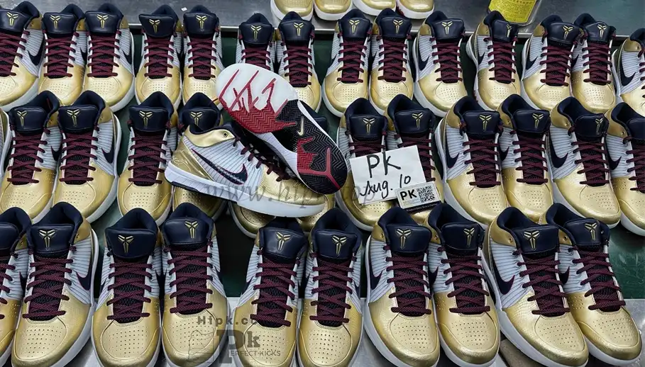 PK God Kobe 4 Protro Metallic Gold and Dark Obsidian RETAIL MATERIALS READY TO SHIP