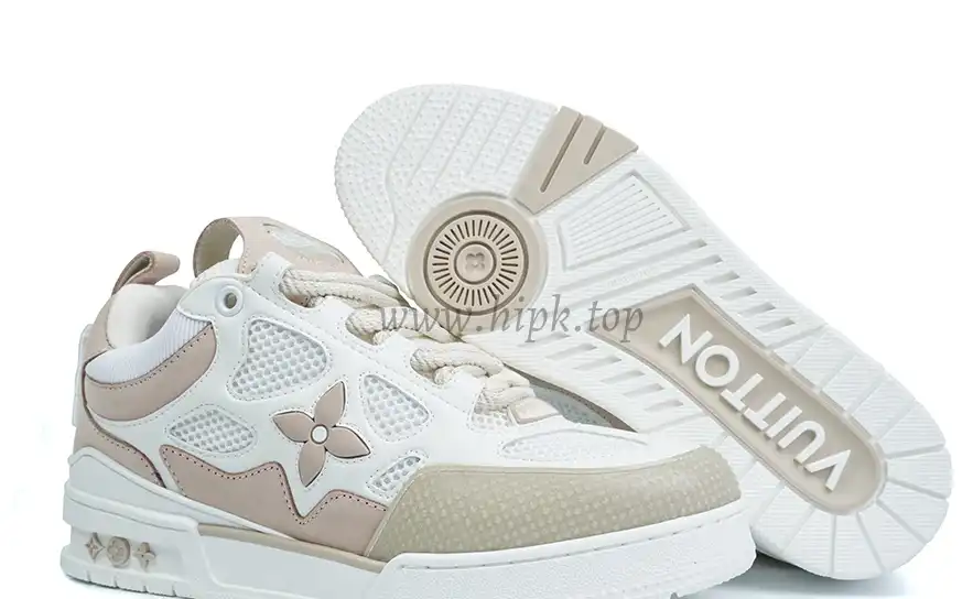 PK god Louis Vuitton LV Skate Sneaker Beige White retail materials ready to ship